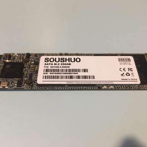 SOUSHUO M.2 SATA NGFF 256GB SSD 2280 折機Health Status 100% Good 256 256G