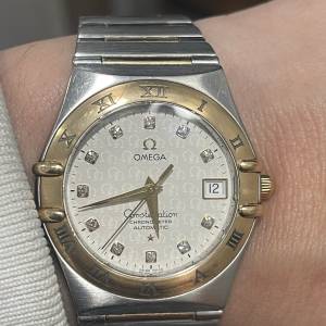 好L靚😍 OMEGA 全自動玫瑰金鋼星座 超靚白面鑽石字 平到笑😂🤣$14800