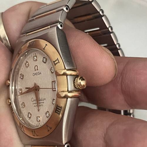 好L靚😍 OMEGA 全自動玫瑰金鋼星座 超靚白面鑽石字 平到笑😂🤣$14800