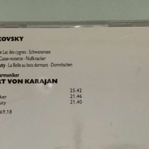 BULLET SUITES TCHAIKOVSKY KARAJAN 古典 classical cd 1990 銀圈冇ifpi