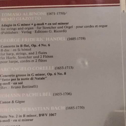 ALBINONI ADAGIO CANON BACH HANDEL SKC 銀圈冇ifpi 古典 classical cd