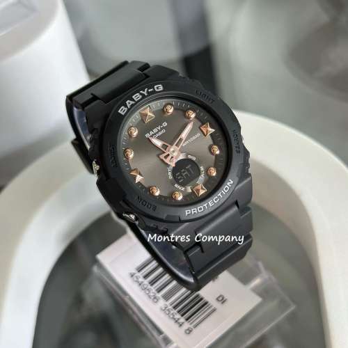 Montres Company 香港註冊公司 (33年老店) 卡西歐 CASIO Baby-G 100 米防水 黑色玫...
