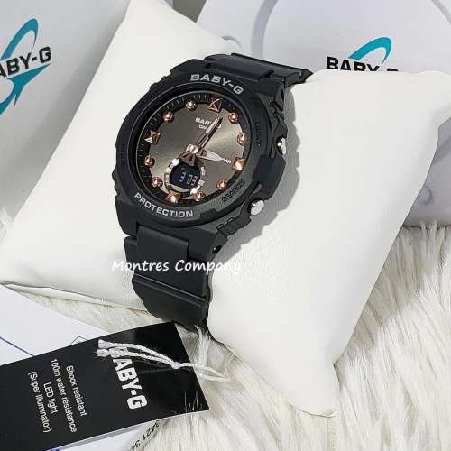 Montres Company 香港註冊公司 (33年老店) 卡西歐 CASIO Baby-G 100 米防水 黑色玫...