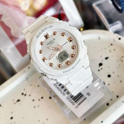 Montres Company 香港註冊公司(33年老店) 卡西歐 CASIO Baby-G 100米防水 白色玫瑰...