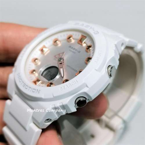 Montres Company 香港註冊公司(33年老店) 卡西歐 CASIO Baby-G 100米防水 白色玫瑰...