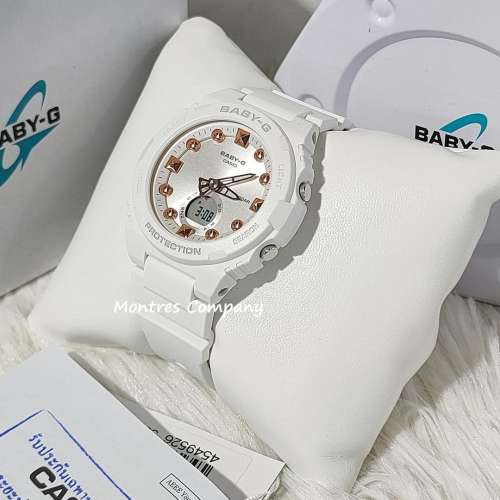 Montres Company 香港註冊公司(33年老店) 卡西歐 CASIO Baby-G 100米防水 白色玫瑰...
