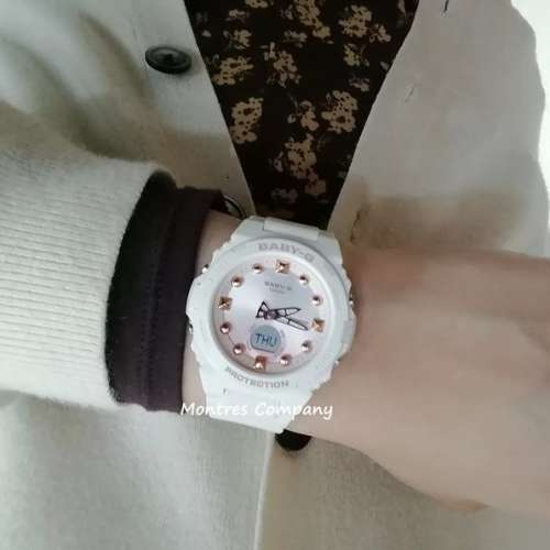 Montres Company 香港註冊公司(33年老店) 卡西歐 CASIO Baby-G 100米防水 白色玫瑰...