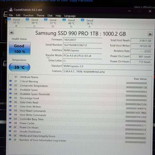 [Sold] Samsung 990 PRO 1TB PCIE 4.0 NVMe M.2 SSD