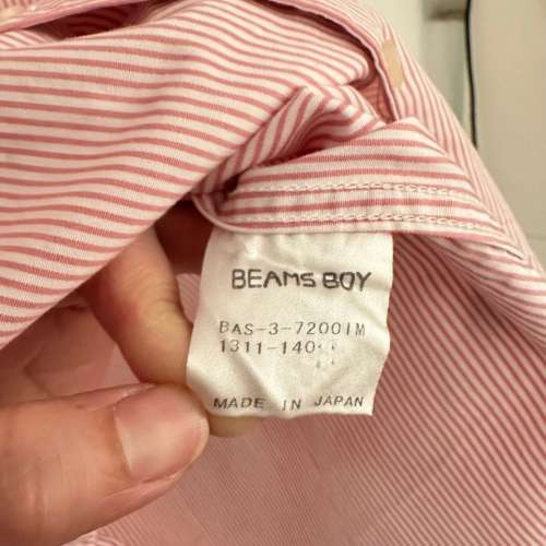 新淨：Beams Boy Pink/White Women&rsquo;s Shirt Free Size - 日本製造 Made in Japan -...