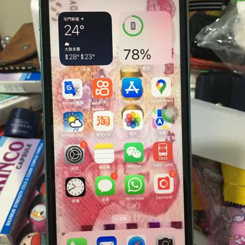 90%新I Phone 11 蘋果綠色iOS 17.3.1（256GB)