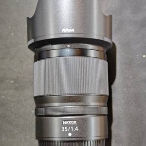 Nikon 35/1.4 Z 尼康 35mm 35 冇盒冇單冇證 有罩 99%new 行貨 網上已登記保養服務