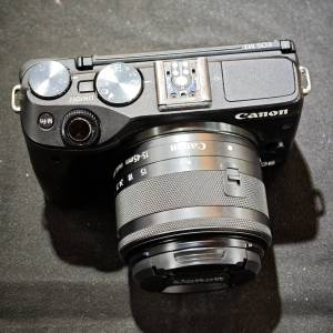 canon EOS M3 佳能 + 15-45 STM EFM 冇盒冇單冇證 跟 3 電一充 功能正常  80%new 送...
