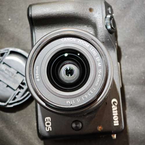 canon EOS M3 佳能 + 15-45 STM EFM 冇盒冇單冇證 跟 3 電一充 功能正常  80%new 送...