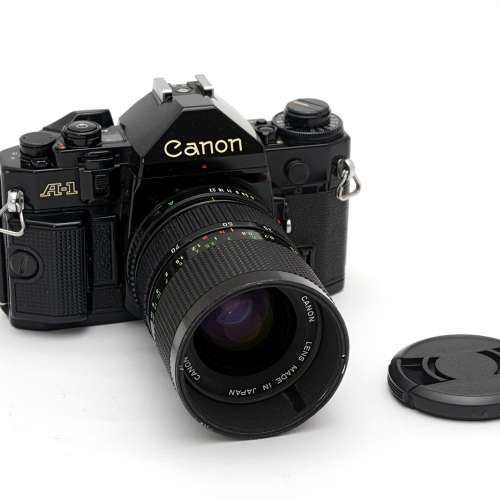 Canon A-1 連原裝把手， 35-70mm f4. 零件機，現狀品