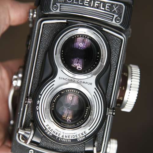 Rolleiflex 3.5T Carl Zeiss Teassar f3.5/75mm 雙鏡機 小有極新!!