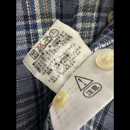 新淨：THE North Face MEN&rsquo;S Blue Shirt 藍格仔恤衫 Size L