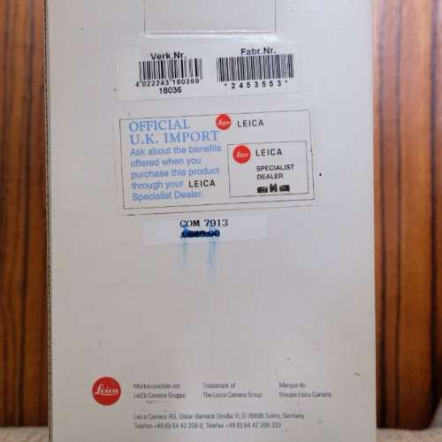 Leica Minilux Zoom 菲林相機 - 95%新 (連TP ORIG皮套、原裝盒&Number)