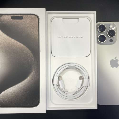 99%New iPhone 15 Pro Max 1TB 原色 香港行貨 電池87% 有配件 自用首選超值