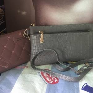 手提長銀包 斜孭袋 手機包 2個