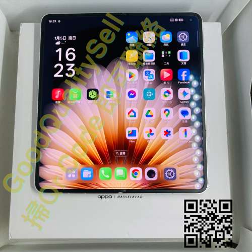 $(6) 99.9% Oppo Find N5 5G (16GB+512GB) 白 Warrtry 24/1/27