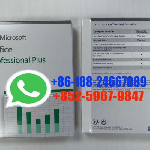 Office 2024 Professional Pro Plus Retail Box DVD/USB Box Full Package Sealed Box