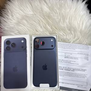 全新 行貨 Iphone 17 pro max 256GB ,香港版，有單一年保用。（0次充電）