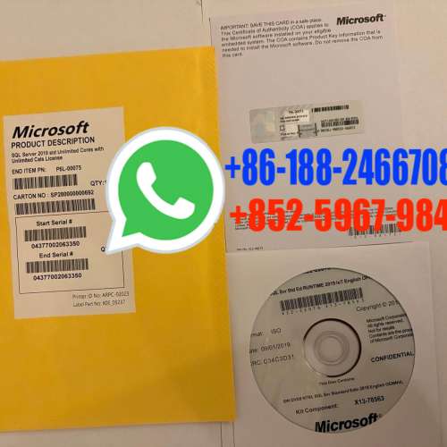 SQL Server 2019 Standard DVD Physical Packaging Sealed Box Dvd Pack