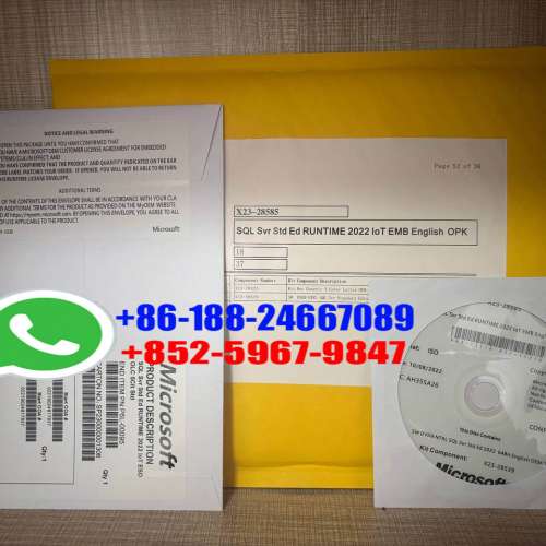 SQL Server 2022 Standard DVD Physical Packaging Sealed Box Dvd Pack