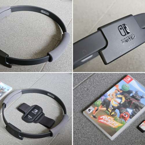 Nintendo Switch 1 主機+RingFit遊戲, 連配件, 95%新