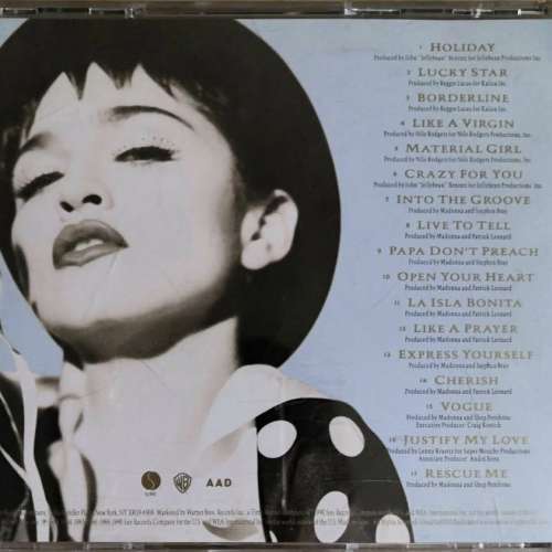 Madonna麥當娜Immaculate collection日版CD  (精選)
