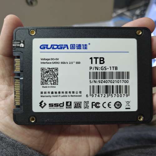 固德佳 GUDGA 1TB SATA 3 SSD GS-1TB