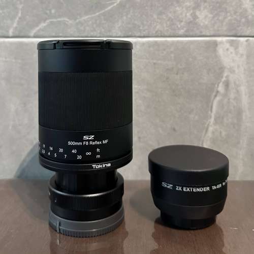 Tokina SZ SUPER TELE 500mm F8 Reflex (E mount) + 2x Extender