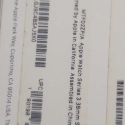 Apple iWatch 3  38mm 全套連充電連盒裝說明書