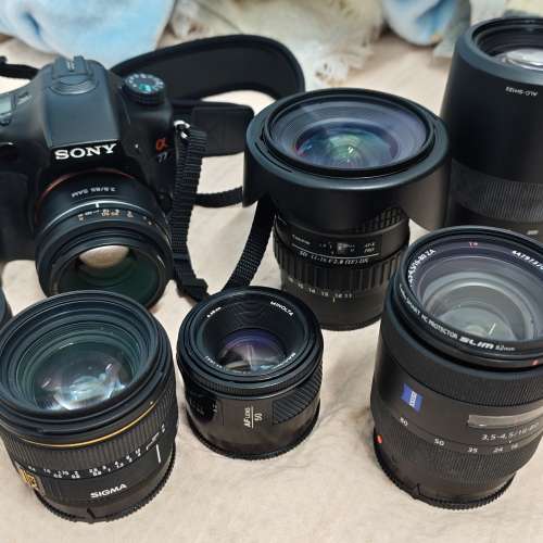 放 SONY A77 連鏡 閃光燈 Minolta tokina sigma全套