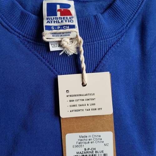 🇺🇸美國經典Russell Athletic 🎯 Heritage🎯系列男裝衛衣 寶藍色 細碼 Not Champi...