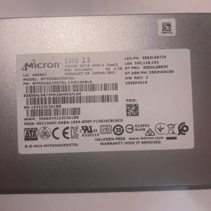 Micron 1300 256GB 2.5" SATA SSD