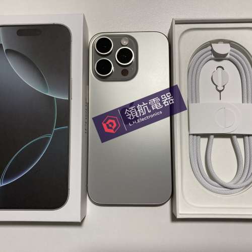 iPhone 16 pro max 256gb eSim + 一張實體sim 外觀全新 原色 電池健康度100% 充電3...