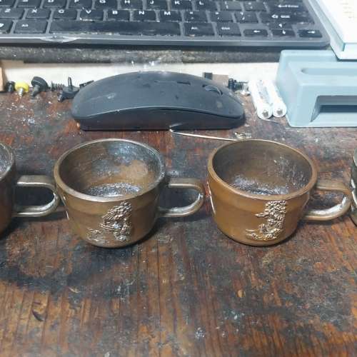 刻字刻圖春夏秋冬純銅水杯茶杯酒杯