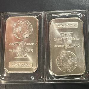 1安士999純銀 銀牌 2塊 共2安士 $1999