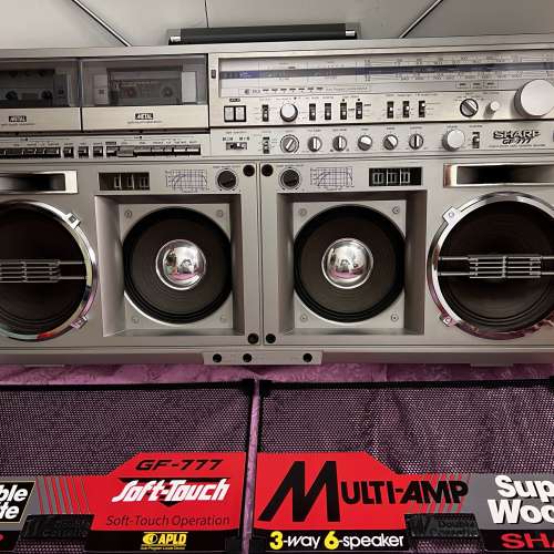 Sharp GF-777Z大型6喇叭.4波段.雙卡式錄音機