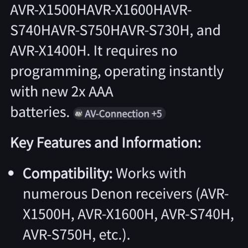 Denon RC-1227 搖控及音場定位器，同新冇分別，對應型號正常運作！$250