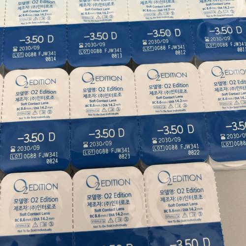 [包順豐] -3.50 Olens O2 EDITION 1 DAY 即棄隱形眼鏡 透明 日拋 (剩28片)