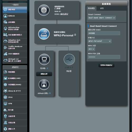 Asus RT-AX3000 WiFi6 Router 路由器