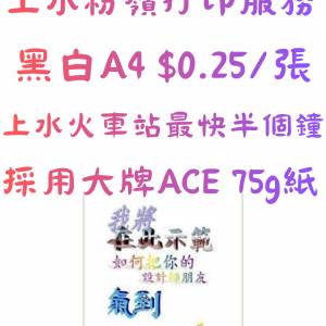 北區上水粉嶺 A4打印服務 論文打印 文件打印