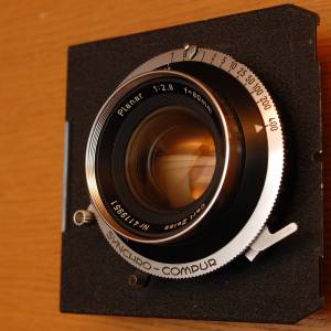 Carl Zeiss Planar 80mm f2.8 Lens GRAFLEX Synchro Compur for 6x9 6x7