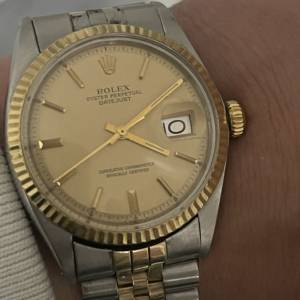 好L靚😂 Rolex 1601 奶黃面 代用電金帶身 原袈裝橋冚 $25888