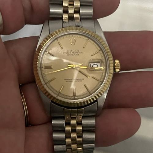 好L靚😂 Rolex 1601 奶黃面 代用電金帶身 原袈裝橋冚 $25888