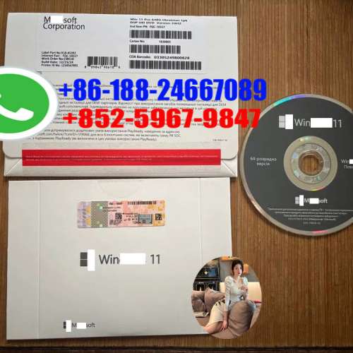 Windows Win 11 Professional Pro OEM 64bit DVD Physical Packaging Sealed Box Dvd