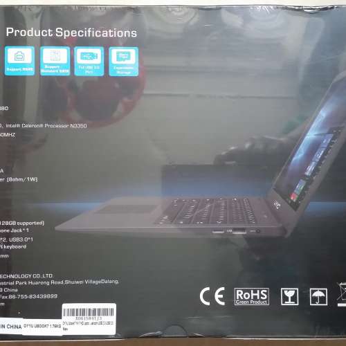 LAPTOP UBOOK7 / 14.1&rdquo;LCD / Intel N3350 2.40GHz CPU / ALL New NB