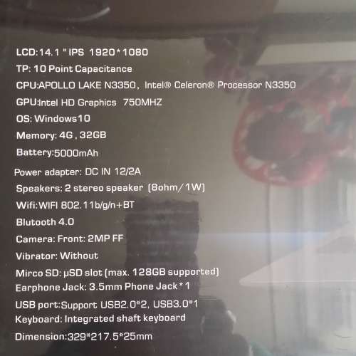 LAPTOP UBOOK7 / 14.1&rdquo;LCD / Intel N3350 2.40GHz CPU / ALL New NB